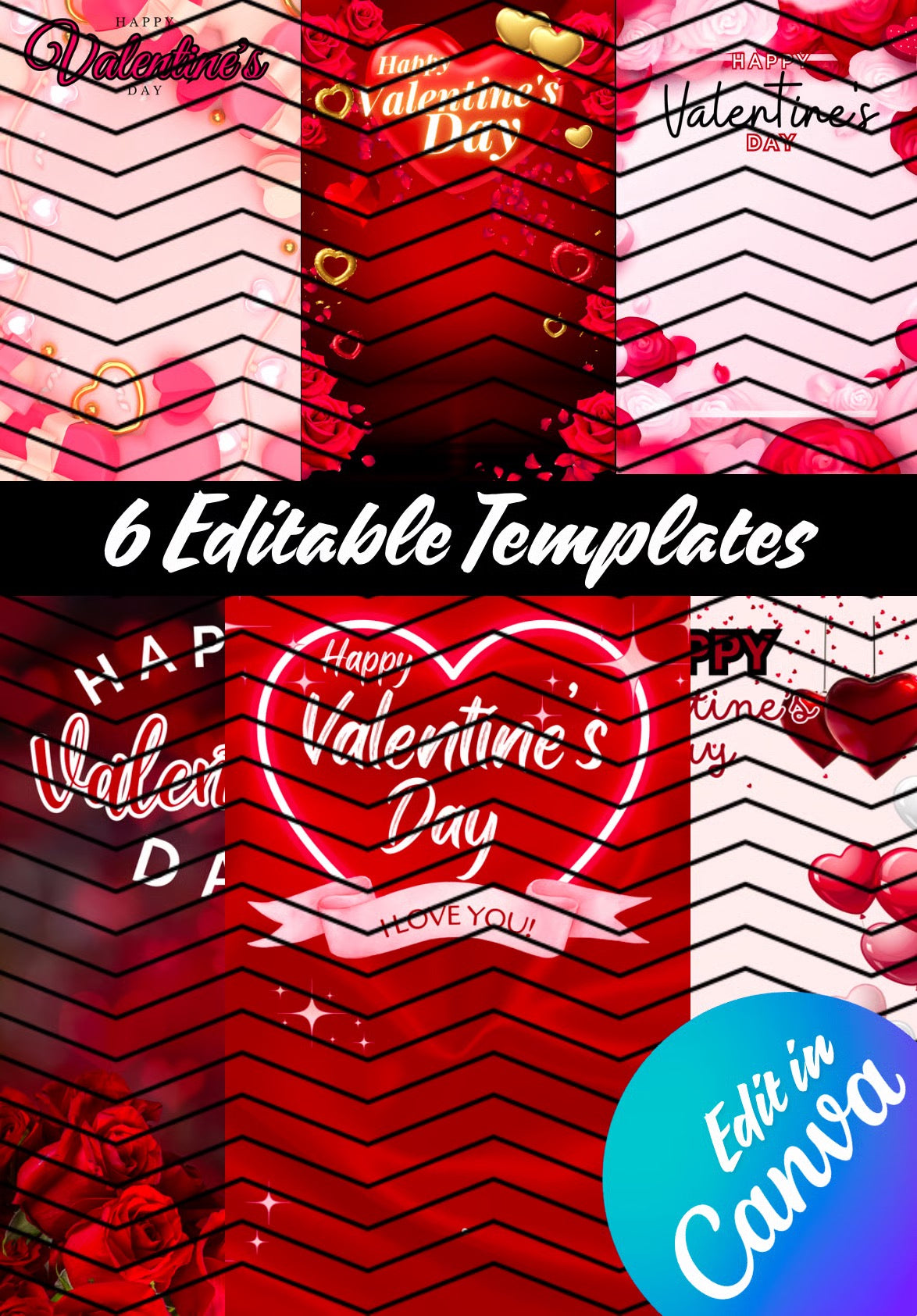 Valentine’s Day Jumbo Card Templates