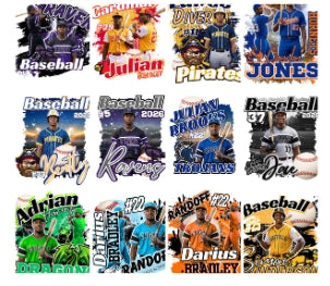 Baseball Editable Canva Designs (15 total)