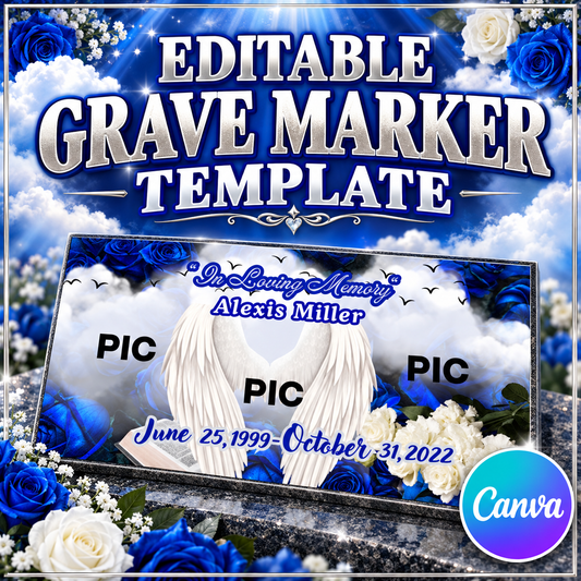 Editable Grave Marker Template