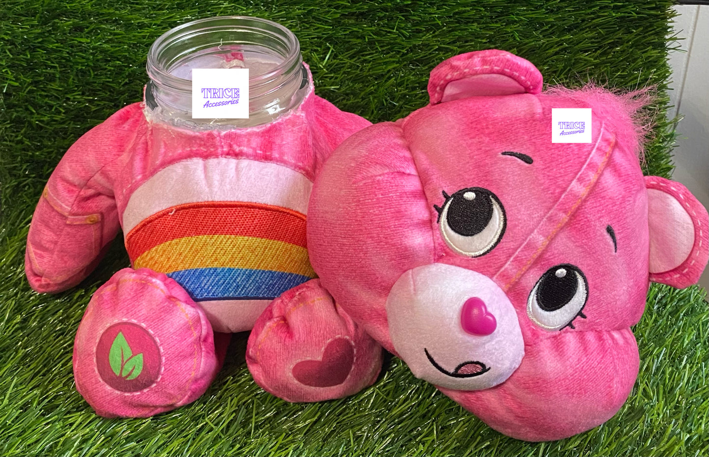 Denim Care Bear Jars