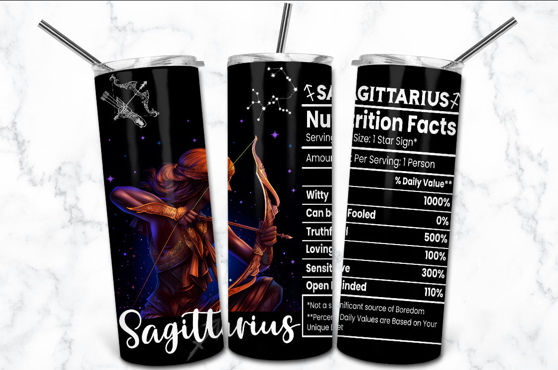 Zodiac Skinny Tumbler 20oz