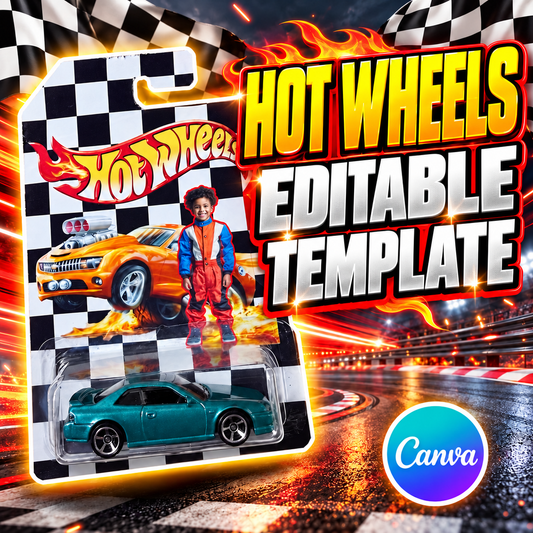 Hot Wheels Editable Template