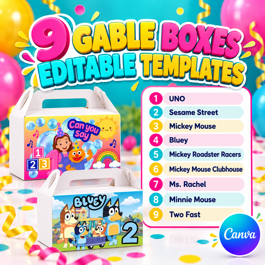 Editable Gable Boxes Templates