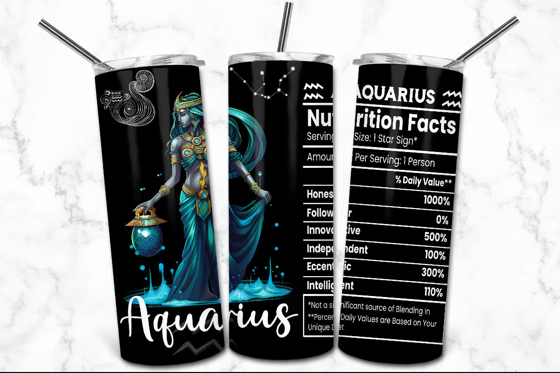 Zodiac Skinny Tumbler 20oz