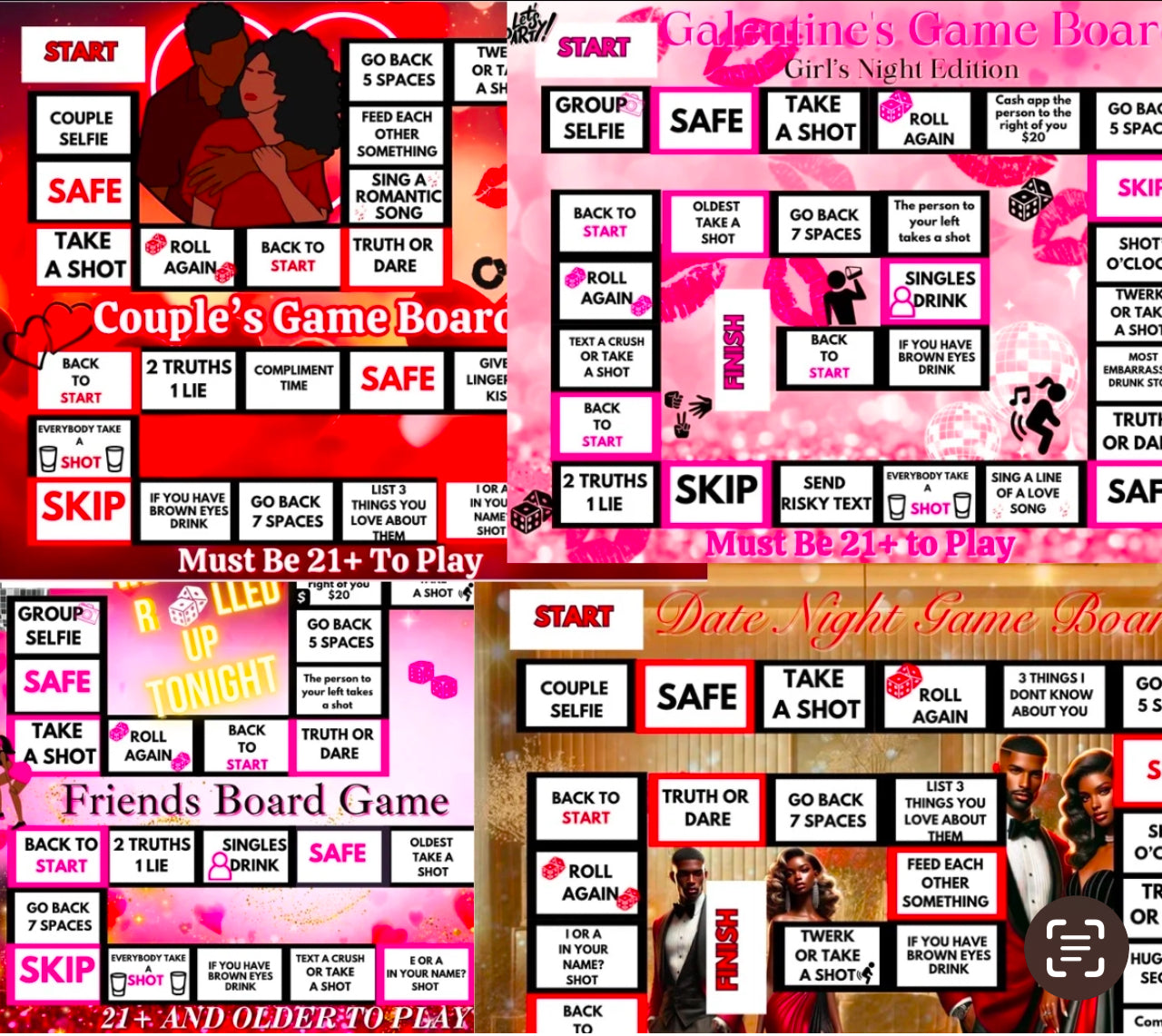 Adult Game Boards