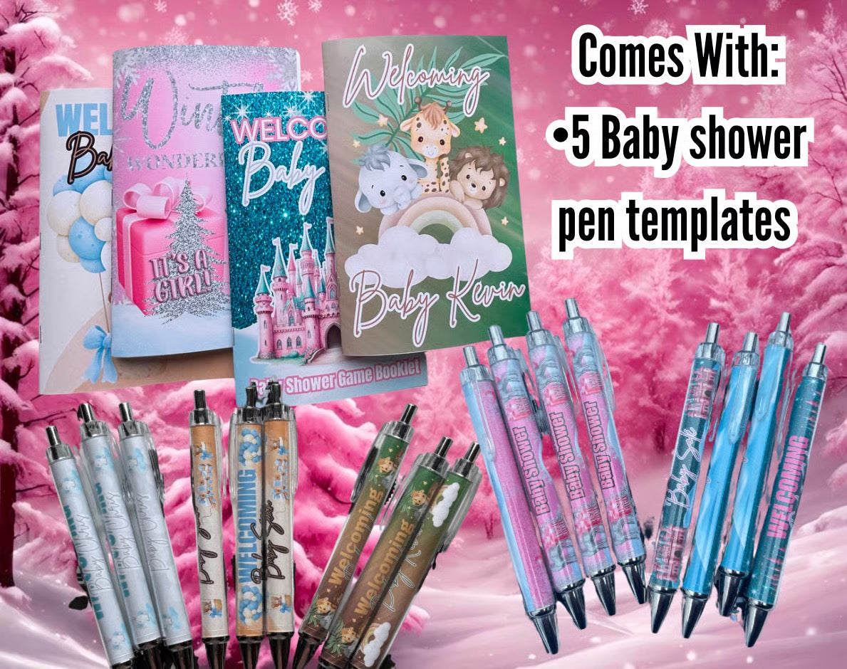 Editable Baby Shower Pen Templates