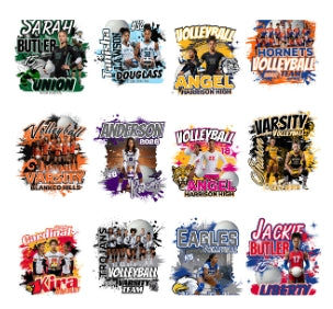 Volleyball Editable Canva Designs (15 total)