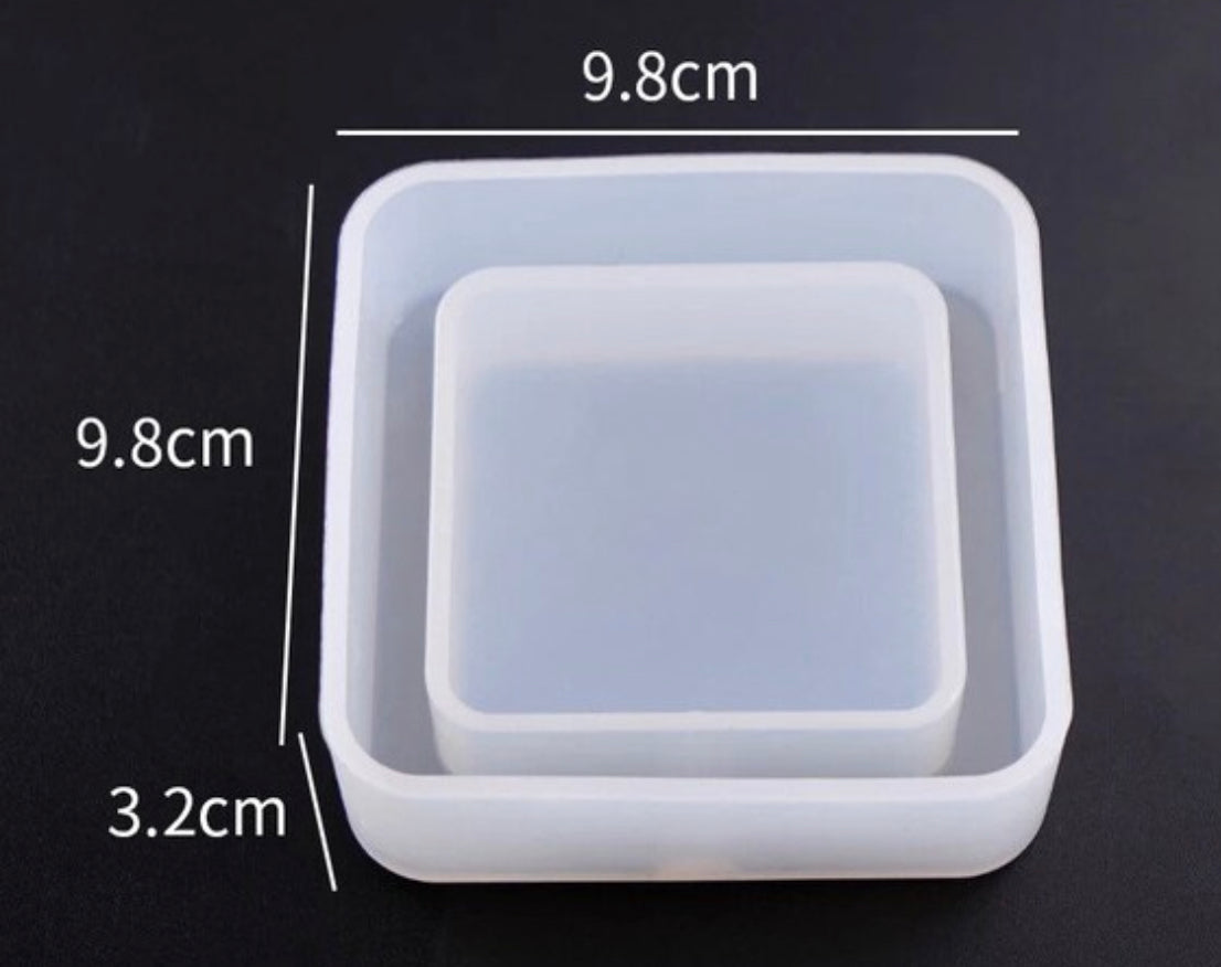 Square/Round Ash Tray Silicone Molds